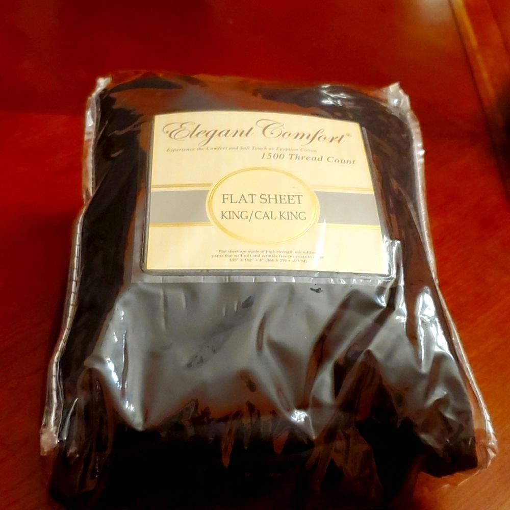 Elegant Comfort 1500 Thread Count Microfiber FLAT Sheet King/ Cal King